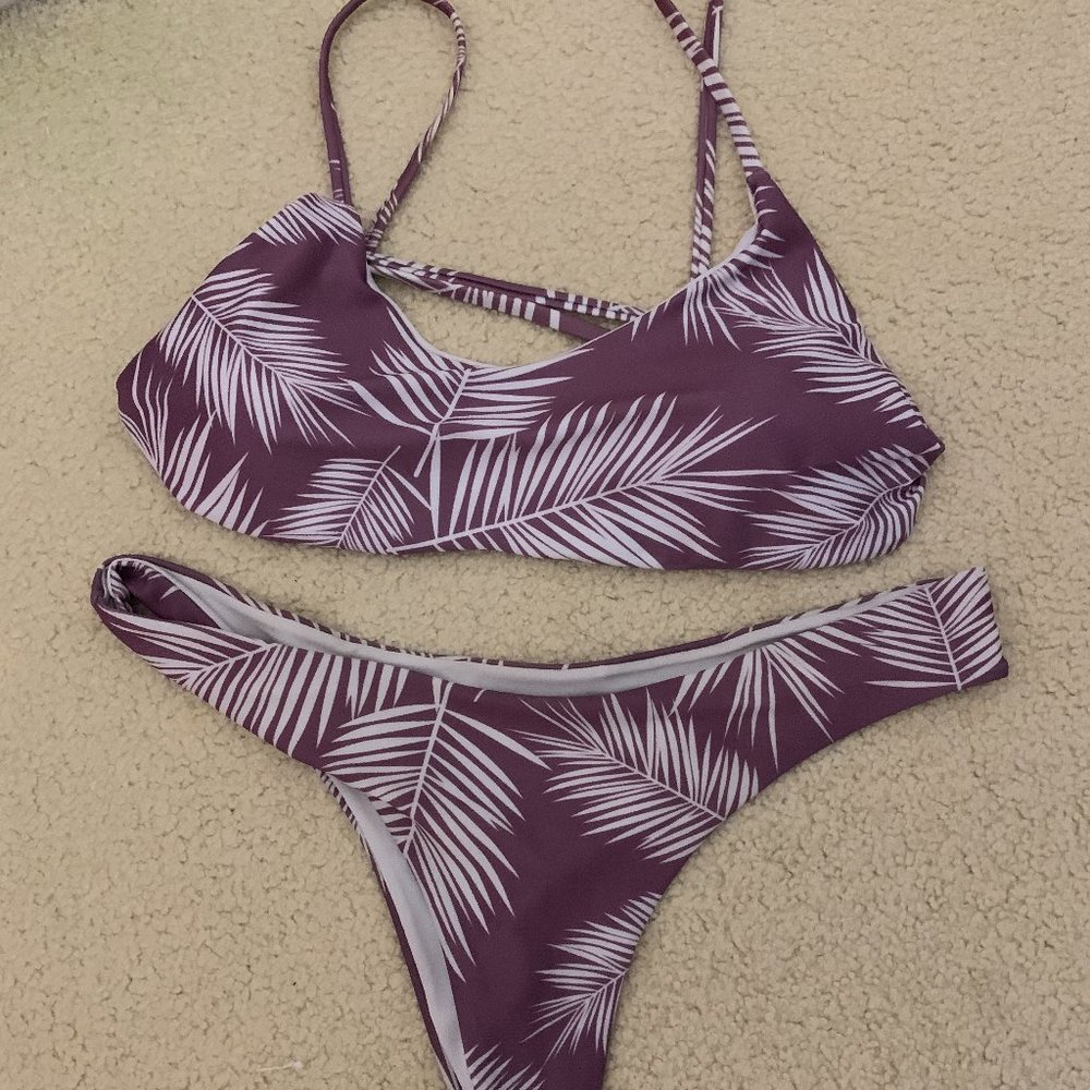 Rip Curl Bikini Set - Purple Tropical Print